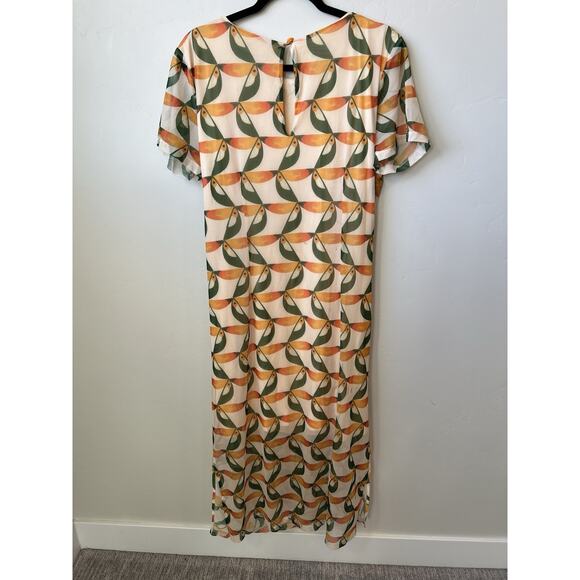 Farm Rio x Anthropologie Farm Rio Printed Toucan Sun Mesh Dress, Sz XL - Read - Picture 4 of 12